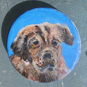 Portrait d'Umi sur pierre